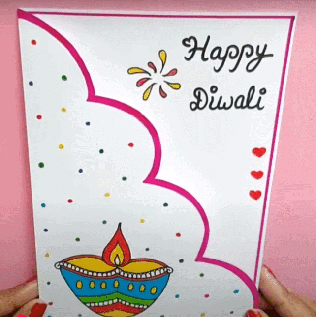 Craft Ideas: Diwali Greeting Card | Hands on Art & Craft - Class 1