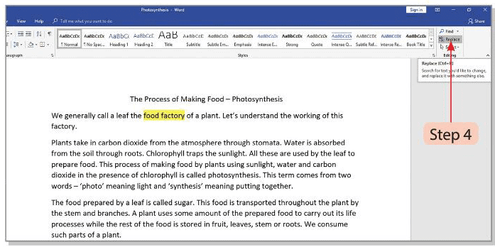 Tools of Word Processor Chapter Notes | Computer Studies Class 4 ICSE