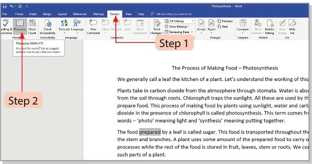 Tools of Word Processor Chapter Notes | Computer Studies Class 4 ICSE