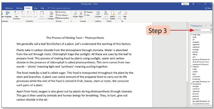 Tools of Word Processor Chapter Notes | Computer Studies Class 4 ICSE