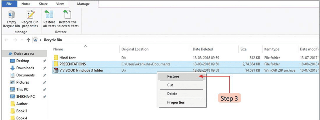 Features of File Management Chapter Notes | Social Science for Year 4