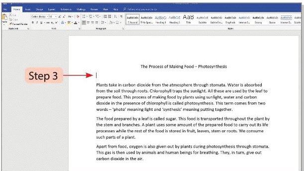 Tools of Word Processor Chapter Notes | Computer Studies Class 4 ICSE