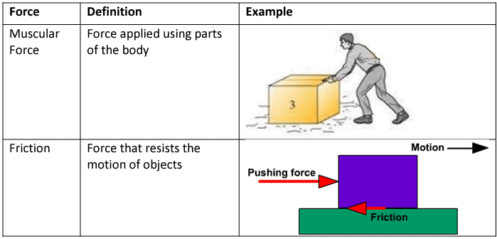 Revision Notes: Force | Physics Class 6 ICSE
