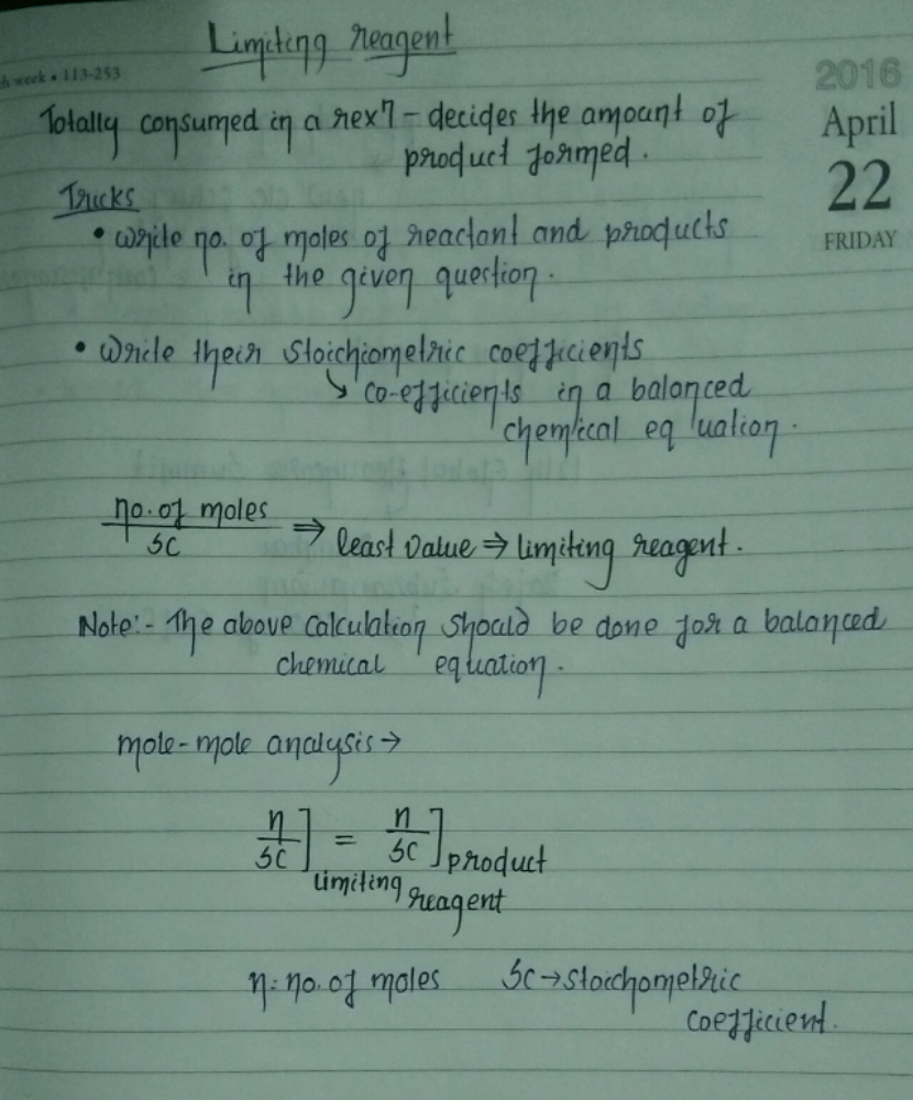 How to Determine Limiting Reagent - NEET