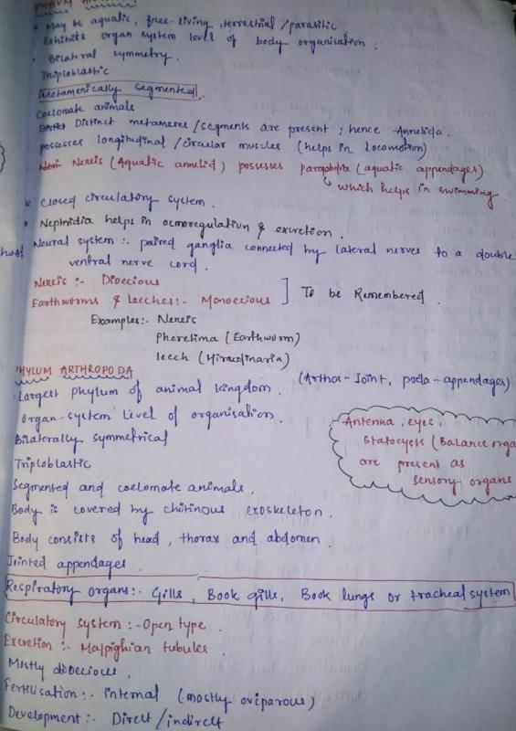 ANIMAL KINGDOM NOTES - MBBS