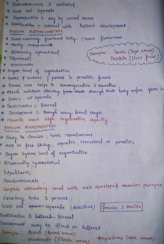 ANIMAL KINGDOM NOTES - MBBS