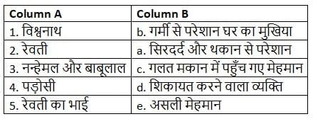 Worksheet Solutions: नए मेहमान | Worksheets with Solutions for Class 8