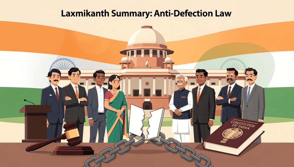 Laxmikanth Summary: Anti-Defection Law