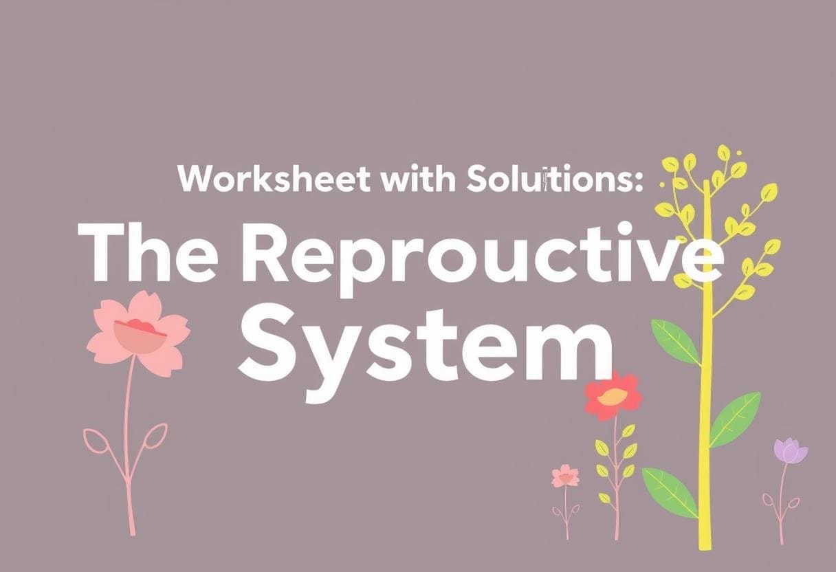 The Reproductive System Worksheet - Class 10 Biology ICSE PDF Download