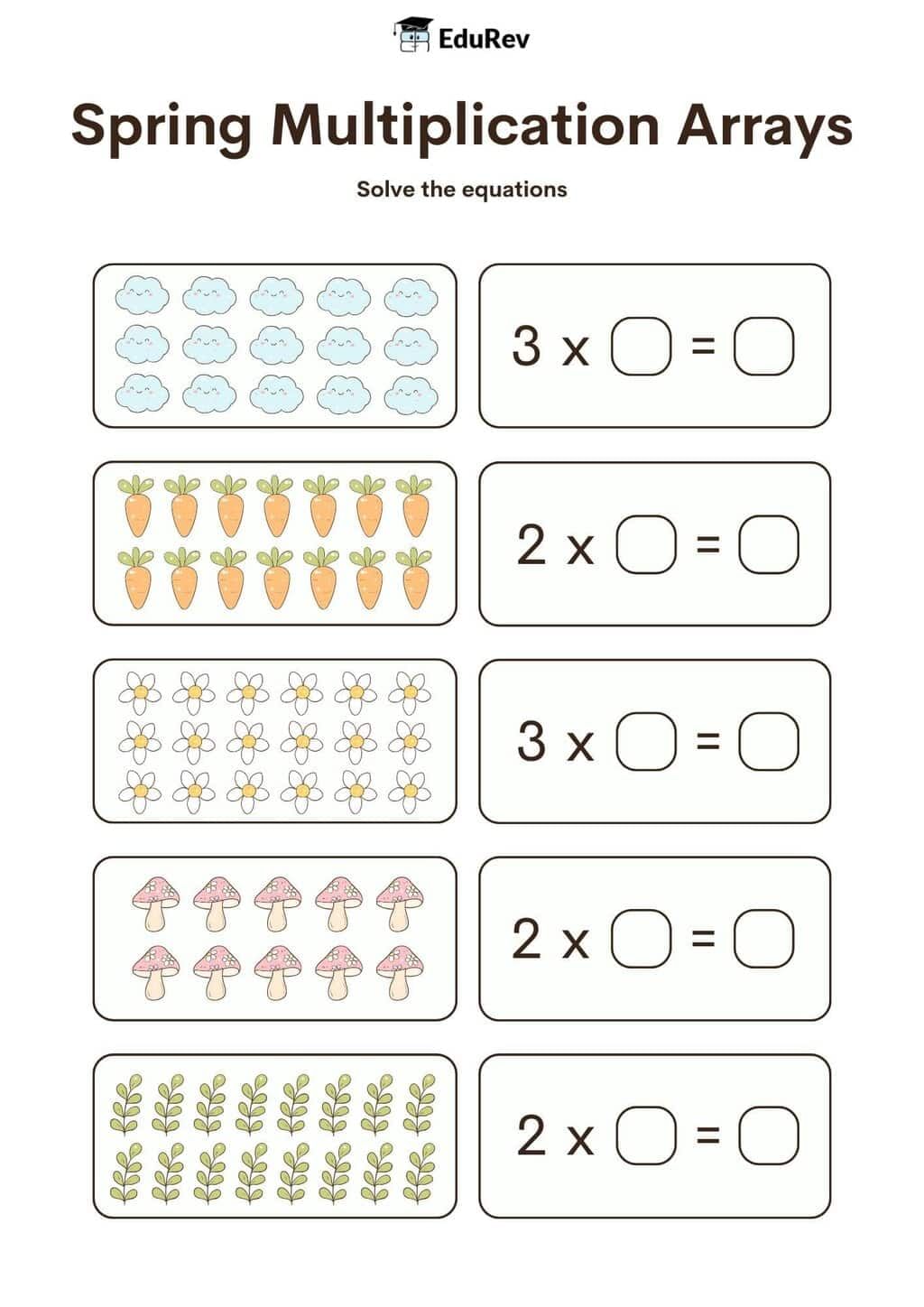 Visual Worksheet: Multiplication Arrays | Mathematics (Maths Mela) Class 5 - New NCERT