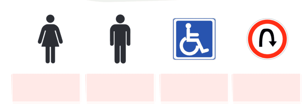 C. Identify the following symbols and write their meanings