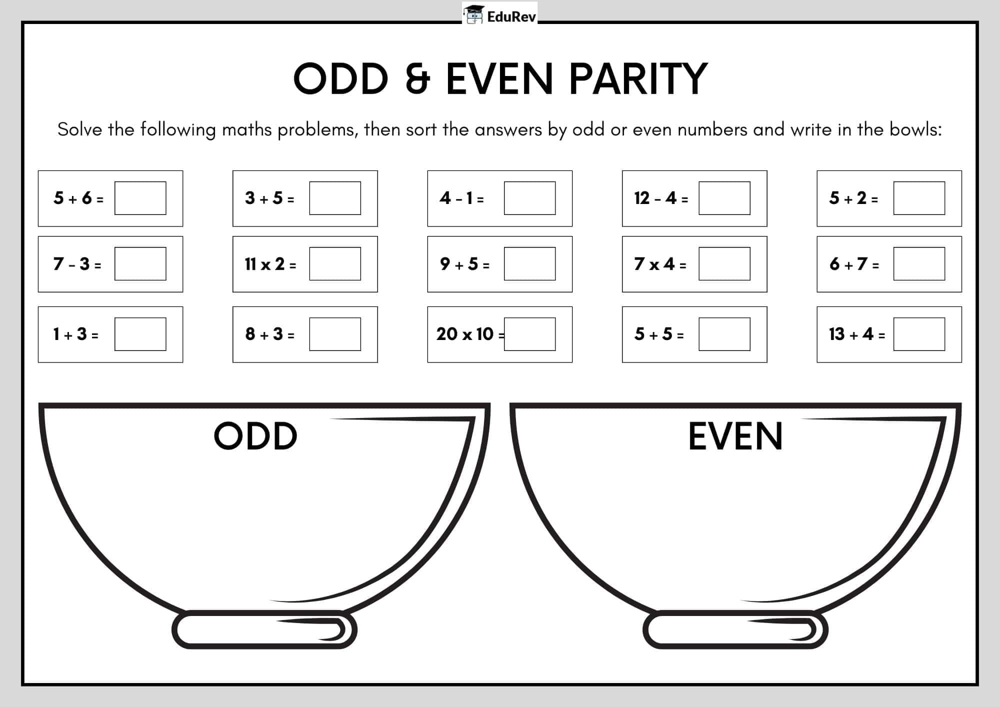Visual Worksheet: Odd and Even Parity | Mathematics Class 8- New NCERT (Ganita Prakash)