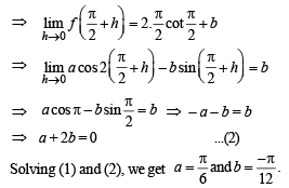 JEE Advanced (Subjective Type Questions): Limits, Continuity & Differentiability | Chapter-wise Tests for JEE Main & Advanced