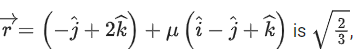JEE Main Previous year questions (2021-23): Vector Algebra and Three Dimensional Geometry - 1