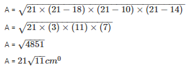 RD Sharma Solutions Ex-12.1, Heron`s Formula, Class 9, Maths | RD Sharma Solutions for Class 9 Mathematics