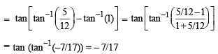 JEE Advanced (Fill in the Blanks): Inverse Trigonometric Functions | Chapter-wise Tests for JEE Main & Advanced