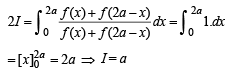 JEE Advanced (Fill in the Blanks): Definite Integrals & Applications of Integrals | Chapter-wise Tests for JEE Main & Advanced