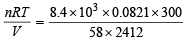 JEE Advanced (Subjective Type Questions): States of Matter- 2 | Chapter-wise Tests for JEE Main & Advanced