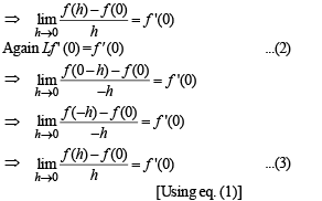 JEE Advanced (Subjective Type Questions): Limits, Continuity & Differentiability | Chapter-wise Tests for JEE Main & Advanced