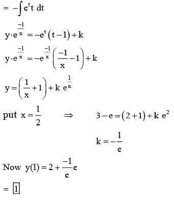 JEE Main Previous year questions (2021-23): Differential Equations