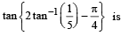JEE Advanced (Fill in the Blanks): Inverse Trigonometric Functions | Chapter-wise Tests for JEE Main & Advanced