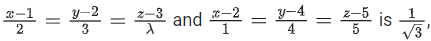 JEE Main Previous year questions (2021-23): Vector Algebra and Three Dimensional Geometry - 1