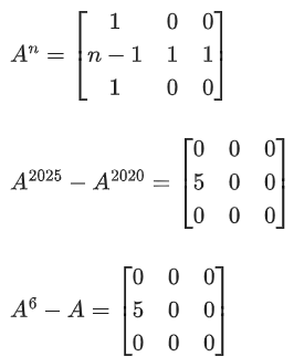 JEE Main Previous year questions (2021-23): Matrices and Determinants - 2