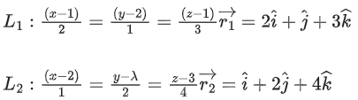 JEE Main Previous year questions (2021-23): Vector Algebra and Three Dimensional Geometry - 2