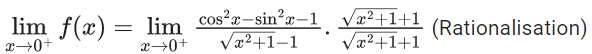 JEE Main Previous year questions (2021-23): Limits, Continuity and Differentiability