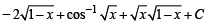 JEE Advanced (Fill in the Blanks): Indefinite Integrals | Chapter-wise Tests for JEE Main & Advanced