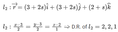 JEE Main Previous year questions (2021-23): Vector Algebra and Three Dimensional Geometry - 2