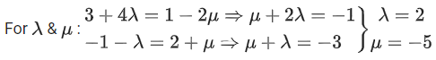 JEE Main Previous year questions (2021-23): Vector Algebra and Three Dimensional Geometry - 2