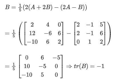 JEE Main Previous year questions (2021-23): Matrices and Determinants - 2
