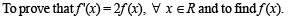 JEE Advanced (Subjective Type Questions): Limits, Continuity & Differentiability | Chapter-wise Tests for JEE Main & Advanced