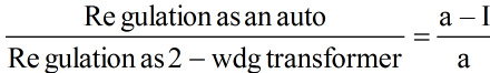 Comparison of Characteristics of Autotransformers and Two-Winding Transformers
