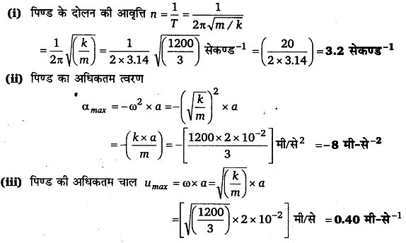 दोलन (Oscillations) NCERT Solutions | NCERT Textbooks in Hindi (Class 6 to Class 12) - CTET & State TET