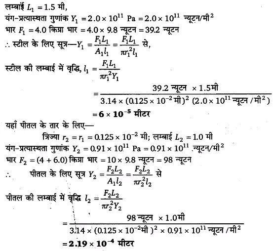 ठोसों के यांत्रिक गुण (Mechanical Properties of Solids) NCERT Solutions | NCERT Textbooks in Hindi (Class 6 to Class 12) - CTET & State TET