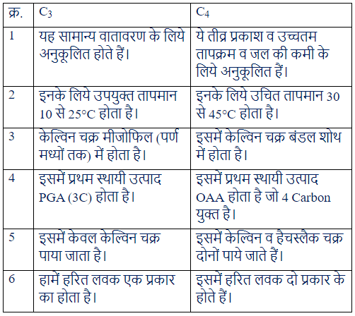 उच्च पादपों में प्रकाश-संश्लेषण (Photosynthesis in Higher Plants) NCERT Solutions | NCERT Textbooks in Hindi (Class 6 to Class 12) - CTET & State TET