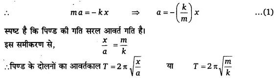 दोलन (Oscillations) NCERT Solutions | NCERT Textbooks in Hindi (Class 6 to Class 12) - CTET & State TET