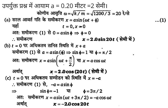 दोलन (Oscillations) NCERT Solutions | NCERT Textbooks in Hindi (Class 6 to Class 12) - CTET & State TET