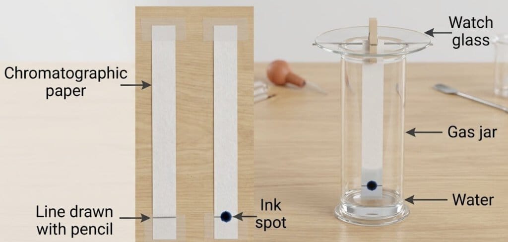 Fig: Paper chromatography