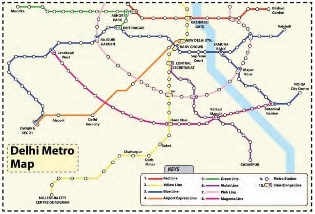 Delhi Metro Train Stations