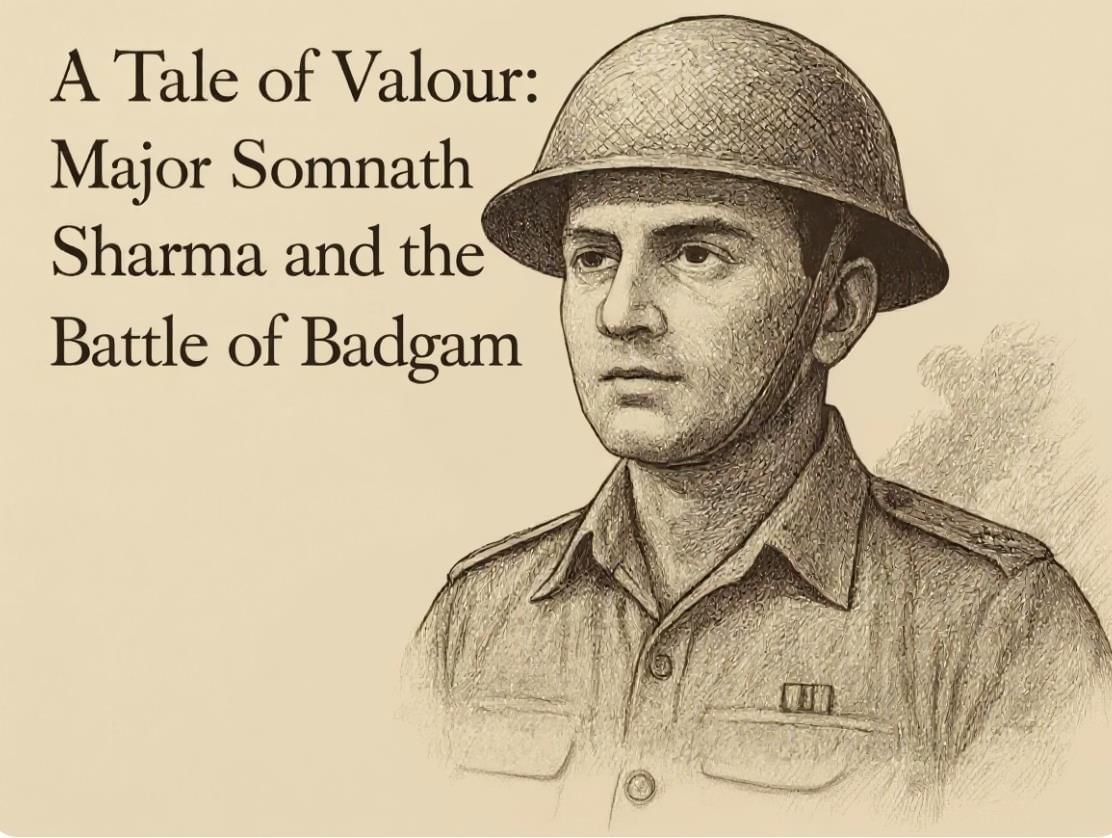 Detailed Summary: A Tale of Valour: Major Somnath Sharma and the Battle of Badgam | Chapter Notes For Class 8