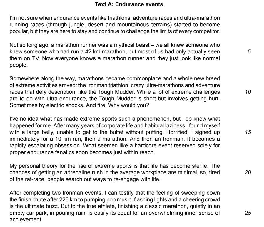 Question 1 Comprehension: Demo Answer | English Language for GCSE/IGCSE - Class 10