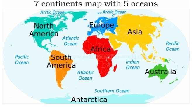 Continents and Oceans | General Awareness for SSC CGL