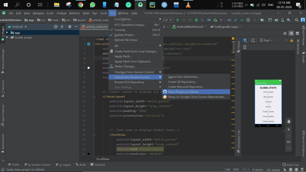 How to Upload Project on GitHub from Android Studio? - Software ...