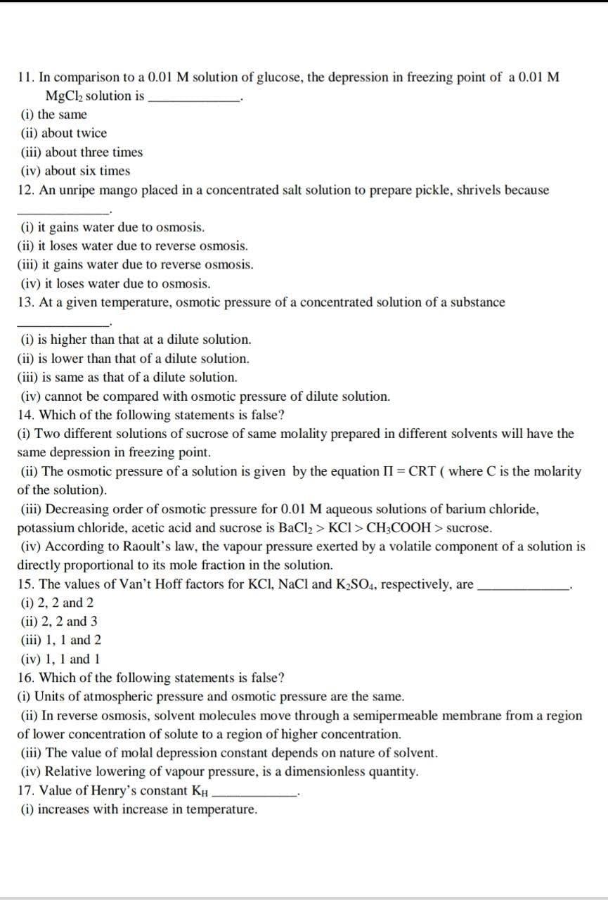 Important documents for solution chapter- 12th - Class 12 PDF Download