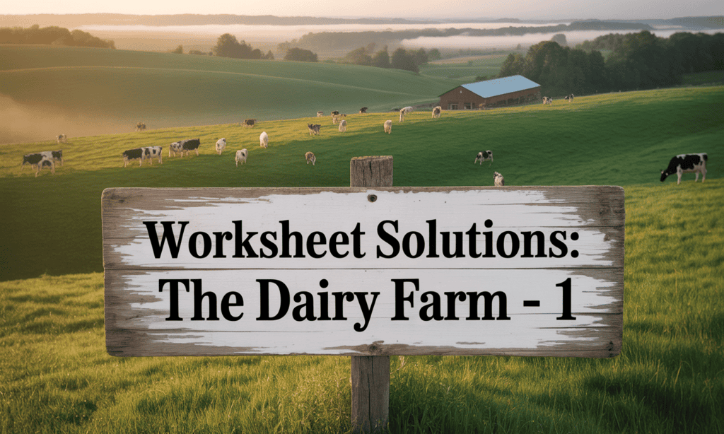 Worksheet Solutions: The Dairy Farm - 1 | Worksheets with Solutions for Class 5