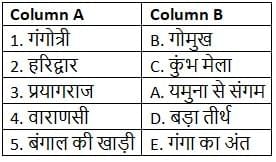 Worksheet Solutions: गंगा की कहानी | Worksheets with Solutions for Class 5