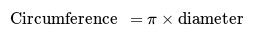 Circumference and Area Formulas